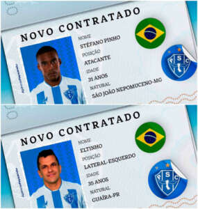 Paraense: Paysandu oficializa Stéfano Pinho e Eltinho