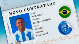 Paraense: Paysandu anuncia lateral Igor Bosel