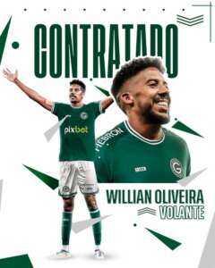 Goiano: Goiás oficializa ex-volante de Guarani e Cruzeiro, Willian Oliveira