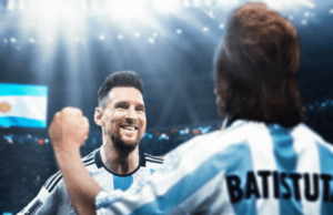 Batistuta parabeniza Messi por igualar sua marca na Copa