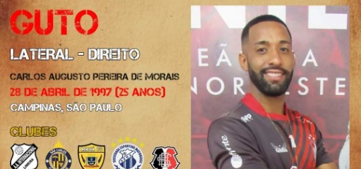 Paulista A3: Lateral Guto e volante William Monteiro reforçam o Bandeirante