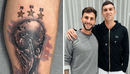 Martínez tatua taça da Copa na perna que fez defesa na final