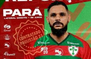 Paulistão: Portuguesa anuncia a contratação do lateral Pará ex-Santos e Flamengo