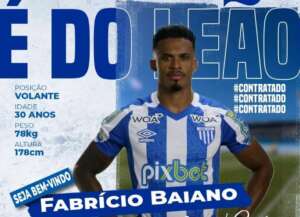 Catarinense: Avaí anuncia volante Fabrício Baiano, do Fortaleza, por empréstimo
