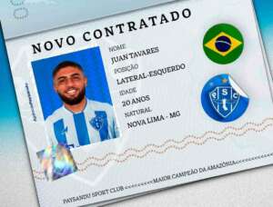 Paraense: Paysandu anuncia Juan Tavares, ex-Goiás