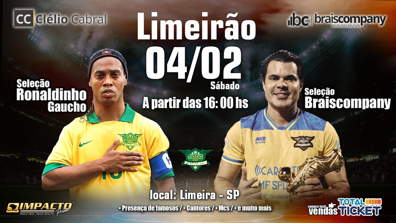 Estrelas Brilham no 'Jogo dos Famosos' de Varginha: Patrãozinho do Piseiro  e Ronaldinho Gaúcho Confirmados – Minuto São Paulo