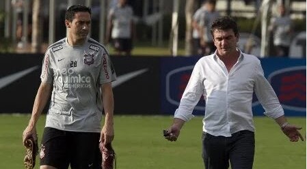 Chicão e Andrés Sanches nos tempo de Corinthians