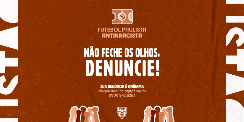 ‘Futebol Paulista Antirracista’: FPF e clubes lançam campanha no Paulistão