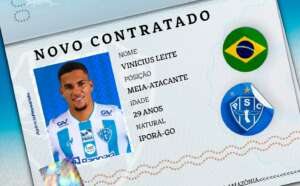Paraense: Paysandu anuncia Vinicius Leite, dispensado do Vila Nova