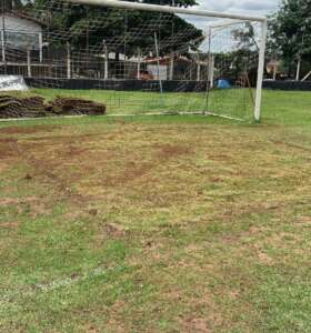 Segundona: Chuva atrapalha a pintura do Estádio Pradão em Limeira