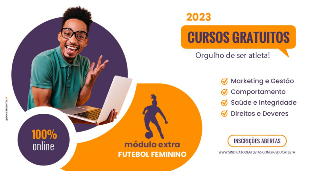 Educatleta, do Sindicato de Atletas, abre inscrições de diversos cursos gratuitos