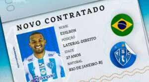 Paraense: Paysandu anuncia Edilson, ex-Ponte Preta