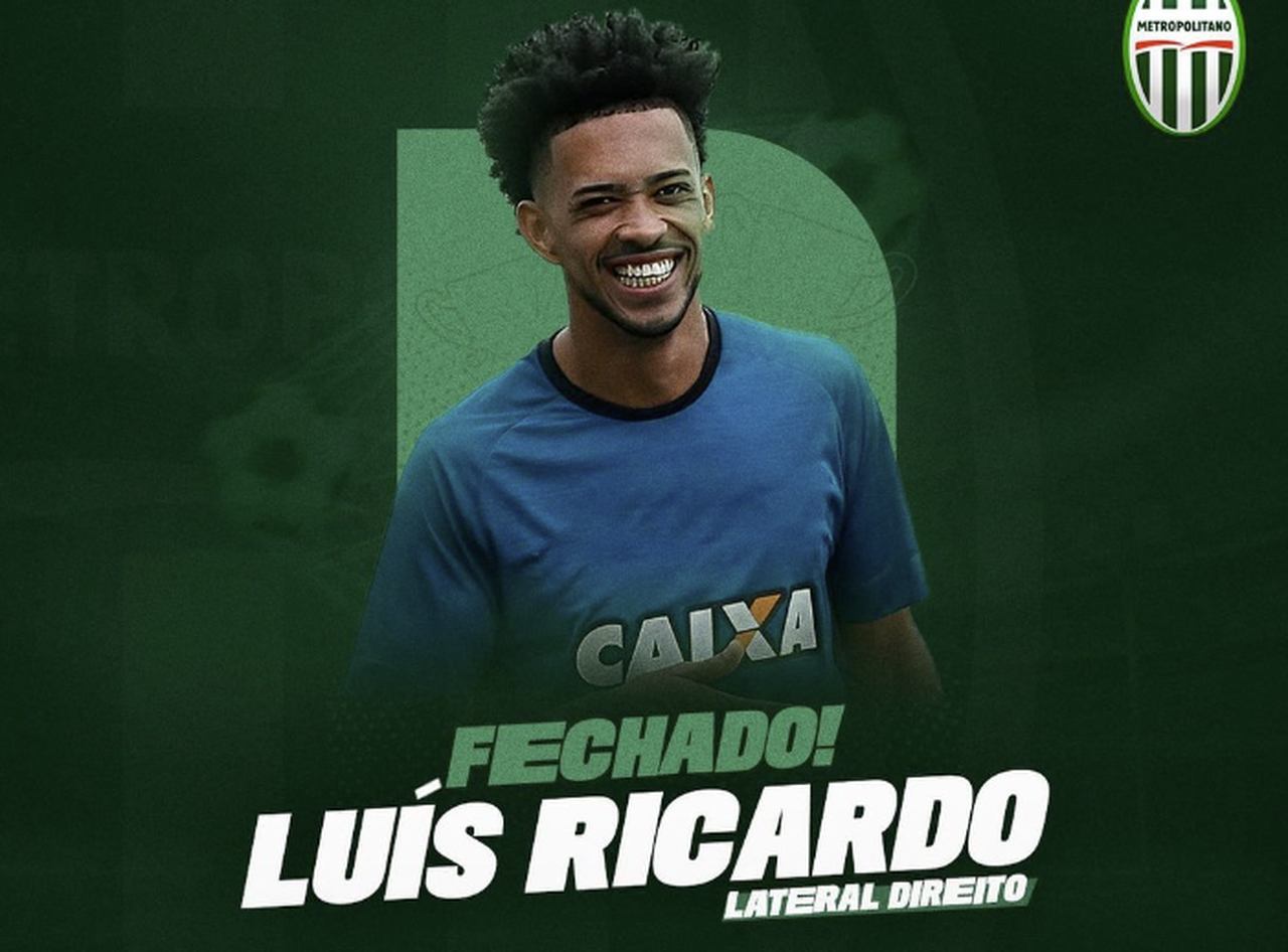 Catarinense: Metropolitano anuncia Luis Ricardo, ex-São Paulo