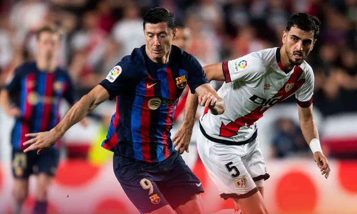 ESPANHOL: Lewandowski marca, mas Barcelona perde do Rayo Vallecano