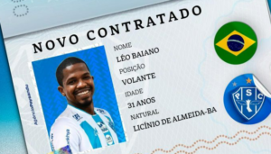 Série C: Paysandu-PA anuncia retorno de Léo Baiano e mais 2 reforços