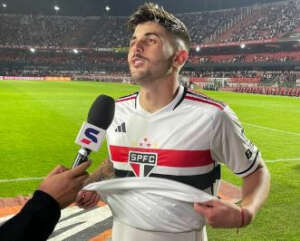 Beraldo comemora primeiro gol como profissional pelo São Paulo: 'Indescritível