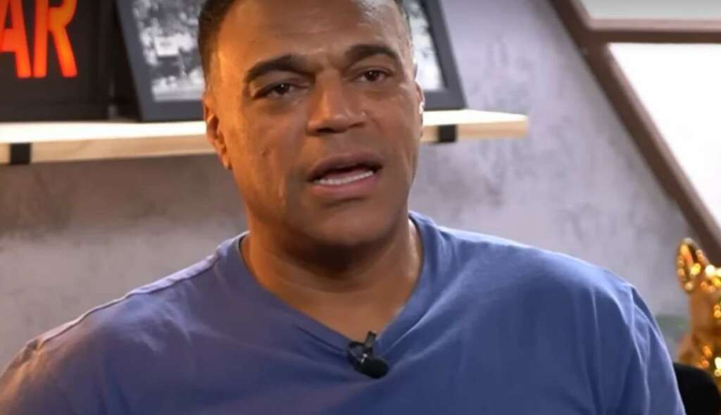 Denílson tenta bloquear Belo na ‘Dança dos Famosos’