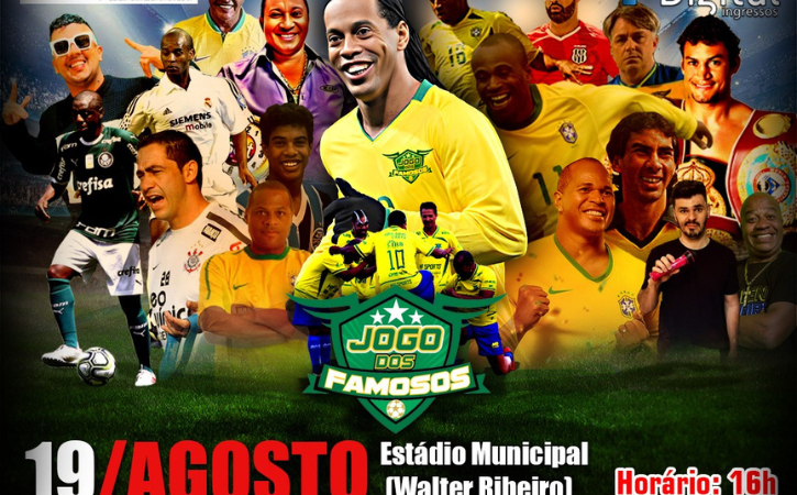 Sorocaba terá "Jogo dos Famosos" com Ronaldinho Gaúcho 1 Ronaldinho Famosos