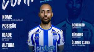 Série B: Avaí anuncia zagueiro Douglas, ex-Inter de Limeira, Chapecoense e Vasco