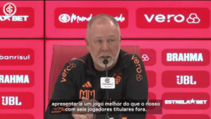 Mano Menezes destaca desfalques como entrave para 'apresentar um jogo melhor'