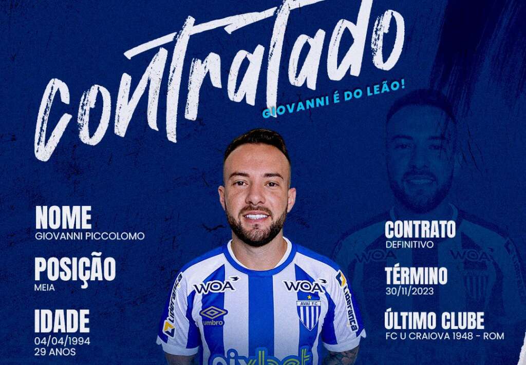 Série B: Avaí oficializa chegada de meia Giovanni, ex-Ponte Preta