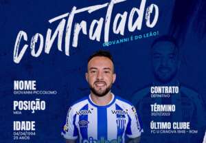 Série B: Avaí oficializa chegada de meia Giovanni, ex-Ponte Preta