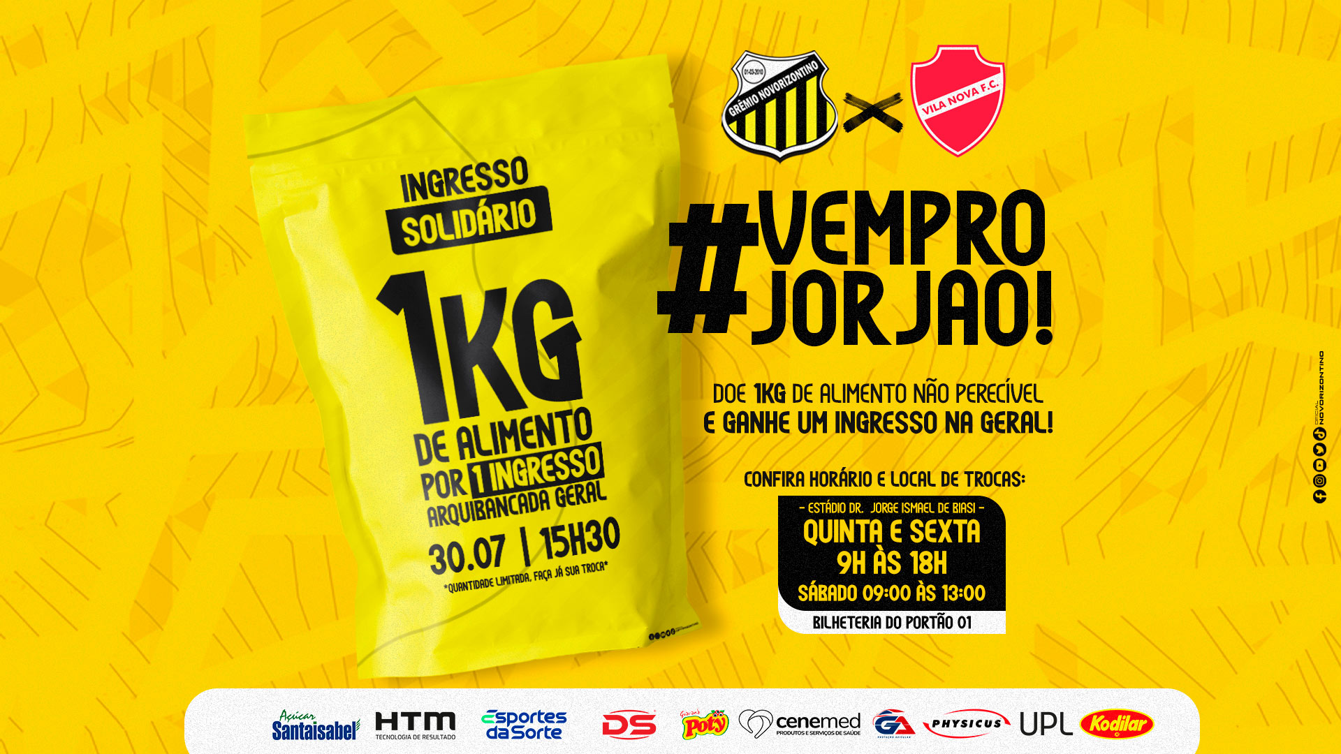 Série B: Novorizontino inicia troca do ‘Ingresso Solidário’ para duelo contra o Vila Nova