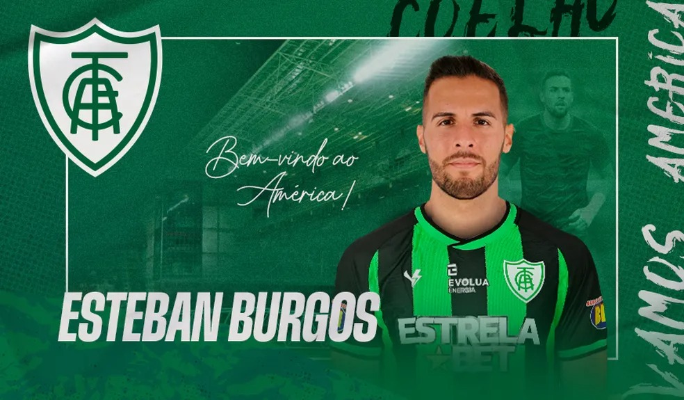 América-MG anuncia contratação de Esteban Burgos (Foto: Divulgação/América-MG)