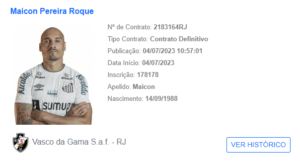 Regularizado, Maicon pode estrear pelo Vasco no final de semana