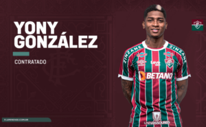 Fluminense repatria atacante colombiano Yony González, após três anos e meio