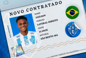 Série C: Paysandu-PA contrata lateral formado no São Paulo e ex-Ponte Preta