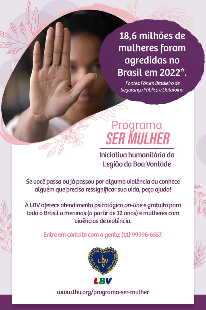 LBV intensifica seu programa gratuito que ajuda mulheres no rompimento dos ciclos de Violência