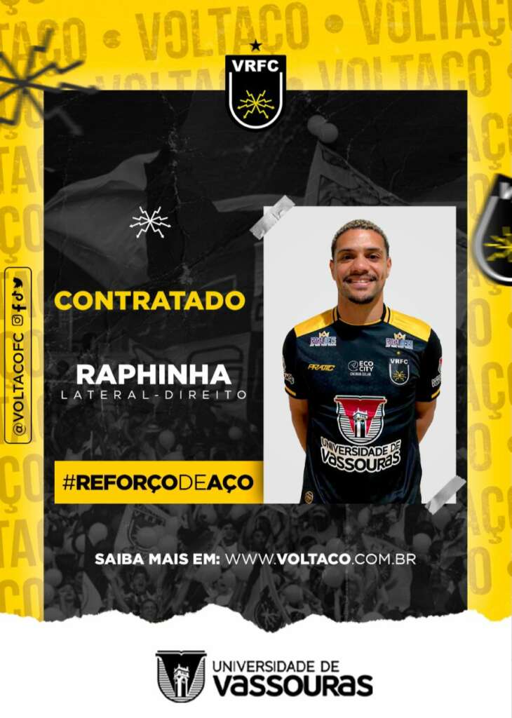 Série C: Volta Redonda anuncia melhor lateral-direito do Baianão