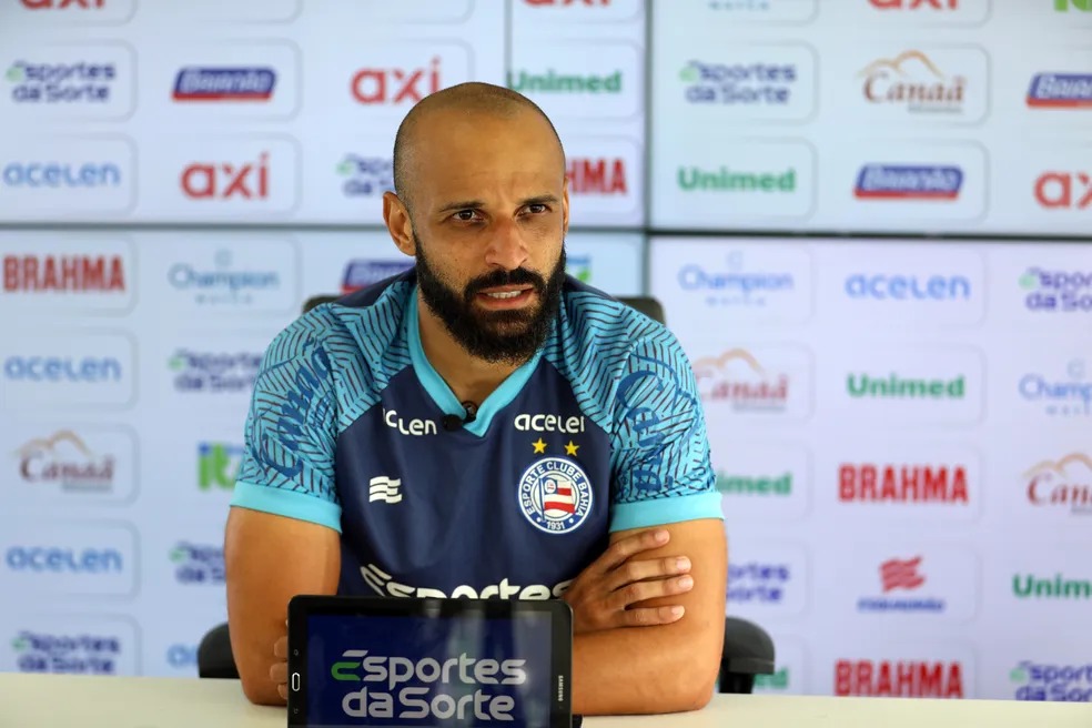 Thaciano avalia situação do Bahia no Brasileirão (Foto: Foto: Felipe Oliveira / EC Bahia)