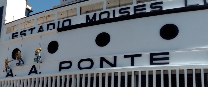 Série B: Próximo do aniversário de 75 anos, Ponte Preta revitaliza fachada do Majestoso