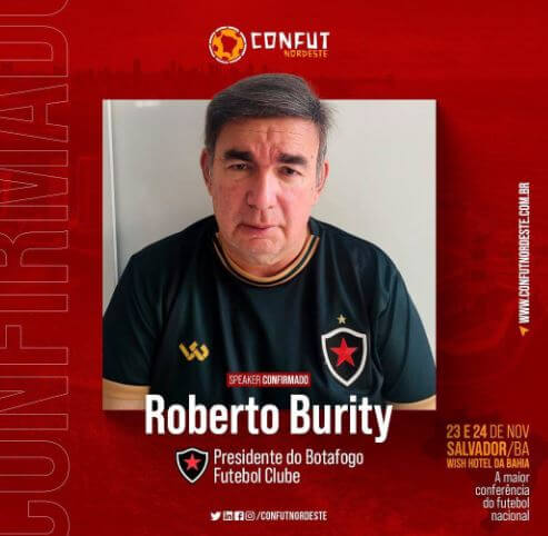 Presidente do Botafogo-PB é confirmado na Confut Nordeste 2023