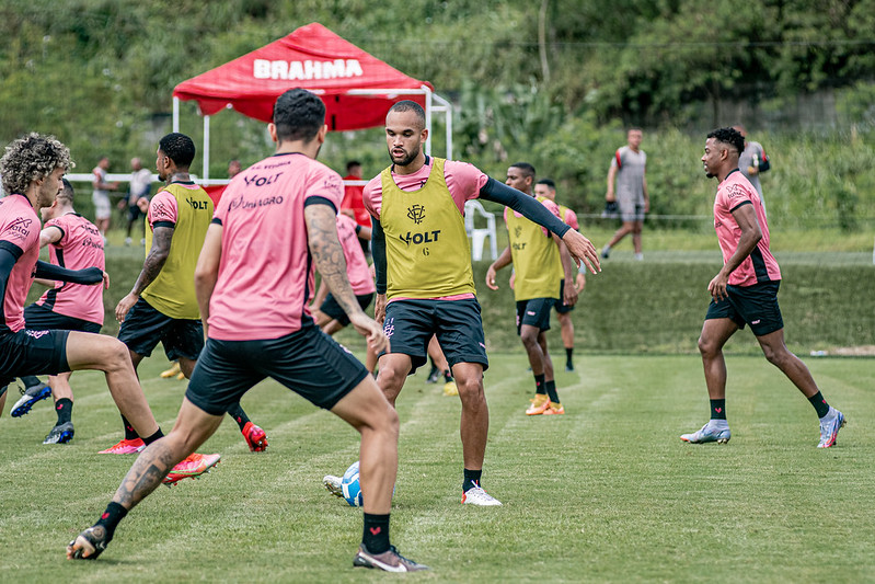 Vitória treina finalizações e segue preparação para enfrentar o CRB (Foto: Victor Ferreira/EC Vitória)