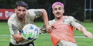Gabriel Neves pede respeito após pintar o cabelo de rosa: 'Não precisa ficar falando m...'