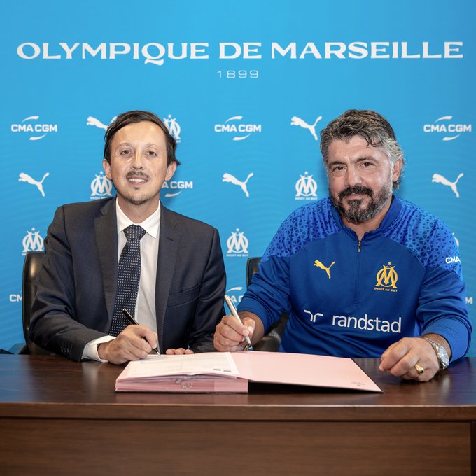 Gennaro Gattuso assume comando do pressionado Olympique de Marselha: ‘Feliz e orgulhoso’