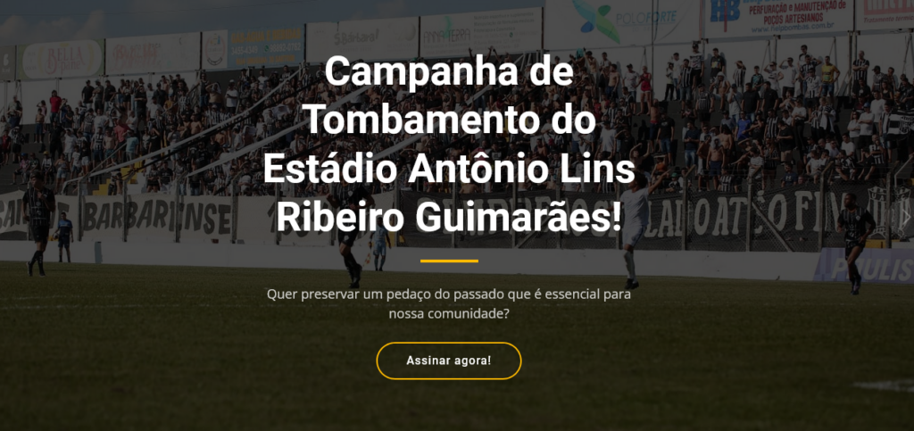 Torcida do União Barbarense faz campanha por tombamento da Toca do Leão