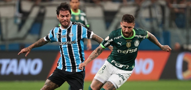 Grêmio acaba superado pelo Palmeiras no jogo de ida das quartas de