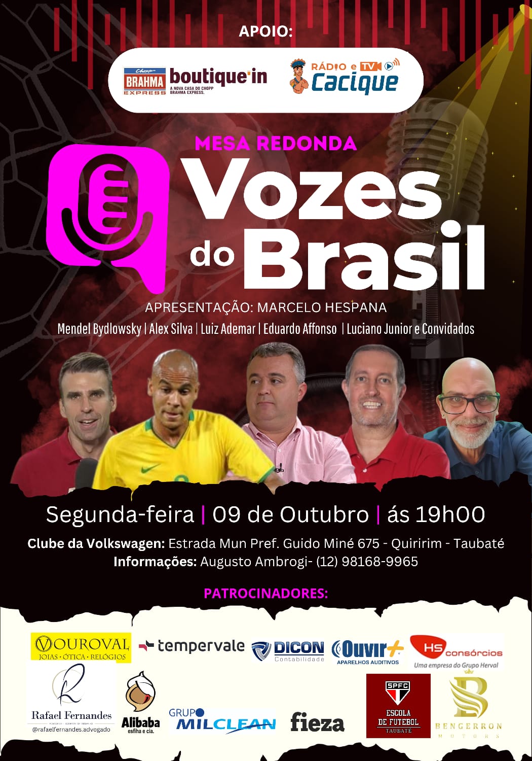 Vozes do Brasil: Cronistas esportivos se reúnem para debater sobre o futebol