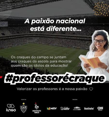 Instituto Iungo campanha professores Atlético-MG