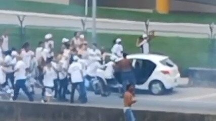 Briga entre torcidas de Santos e Botafogo interdita Via Dutra antes de jogo do Brasileirão