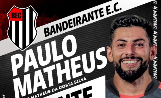 Paulista A3: Bandeirante anuncia o volante Paulo Matheus