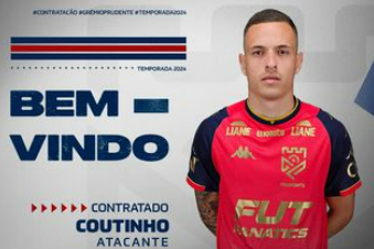 Paulista A3: Grêmio Prudente contrata Coutinho, nono reforço para 2024