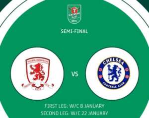 Liga da Copa Inglesa: Semifinais terão Liverpool x Fulham e Chelsea x Middlesbrough