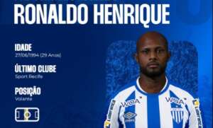 Catarinense: Avaí anuncia pré-contrato com volante do Sport