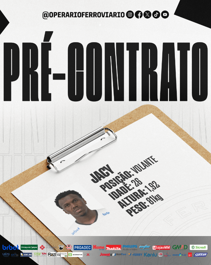 Paranaense: Operário-PR anuncia volante do Paysandu e meio-campista do Sampaio Corrêa 2 Operário-PR