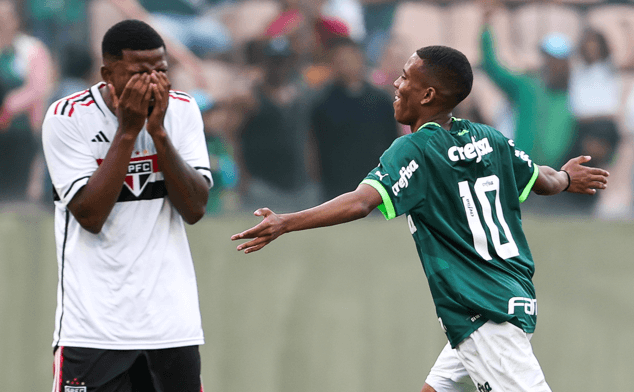 estevão três gols final brasileiro sub-17 2023 palmeiras